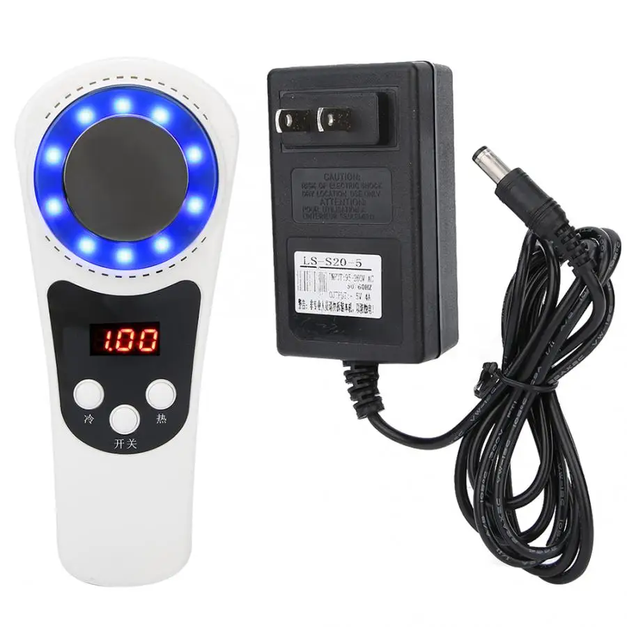 Горячий Холодный компрессионный массажер для лица Вибрация против морщин машина