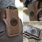 Мужской кожаный кошелек с петлей для мобильного телефона СССР, чехол на пояс, поясная сумка, реквизит СССР, для телефона, уличные инструменты