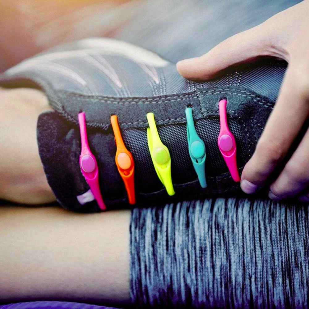 

12pcs/Pack Lazy Silicone Shoelaces Round Elastic Shoe Laces Special No Tie Rubber For Sneakers Fit Strap
