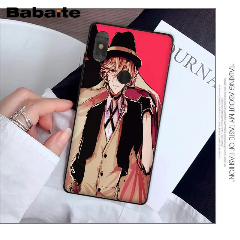 Babaite anime bungou stray dogs Dazai Osamu Phone Cover for Xiaomi MI MIX 2 2S MAX2 MAX3 6 8 8SE 9 9se Note 2 3 Redmi 5 plus