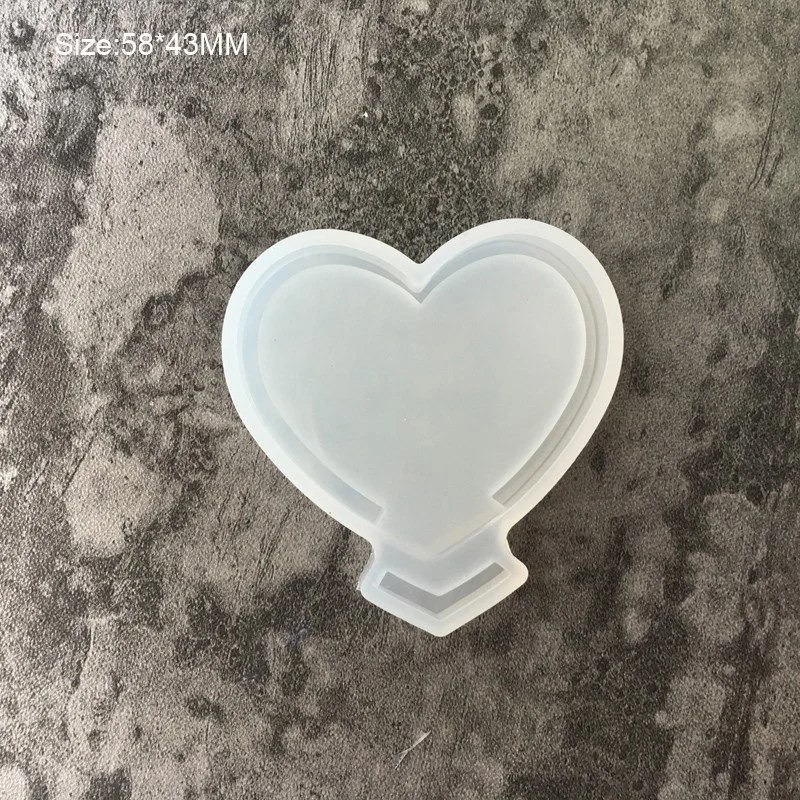 Heart 1 шт., 12 видов конструкций, Жидкая силиконовая форма для изготовления ювелирных изделий, сделай сам, ручная работа, Exoxy, полимерные формы, ювелирные изделия, инструменты - Цвет: Heart