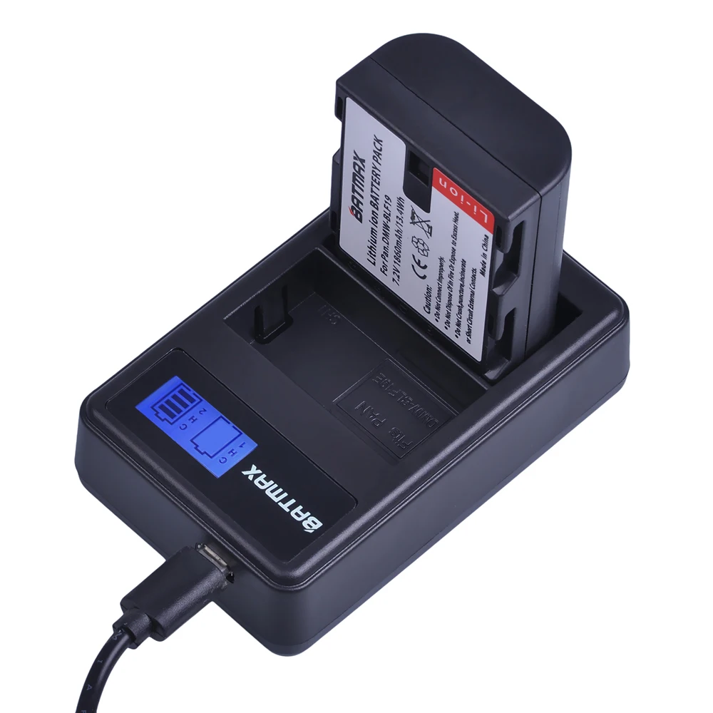 2 шт. 1860 мАч DMW-BLF19 DMW BLF19 BLF19E DMW-BLF19e DMW-BLF19PP батарея+ ЖК-дисплей двойной USB зарядное устройство для Panasonic Lumix GH3 GH4 GH5 G9 - Цвет: 1Pc set