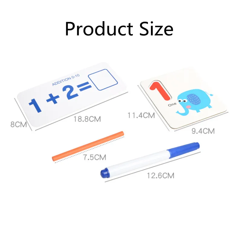 

Children's Math Teaching Aid Number Recognition Addition And Subtraction Early Childhood Enlightenment Tools On White Gifts