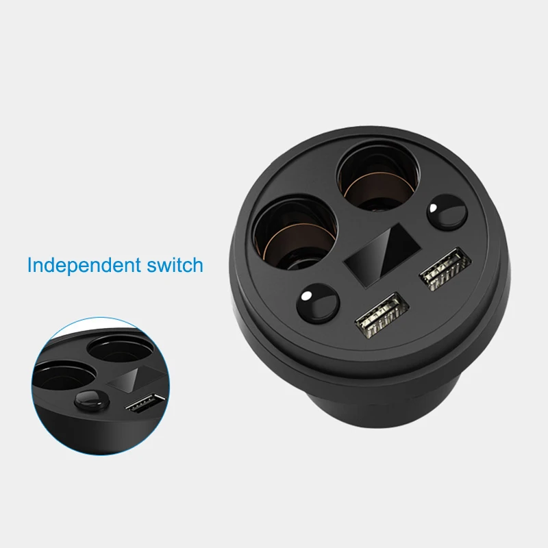 Автомобильное зарядное устройство с 2 usb разъемами адаптер для прикуривателя