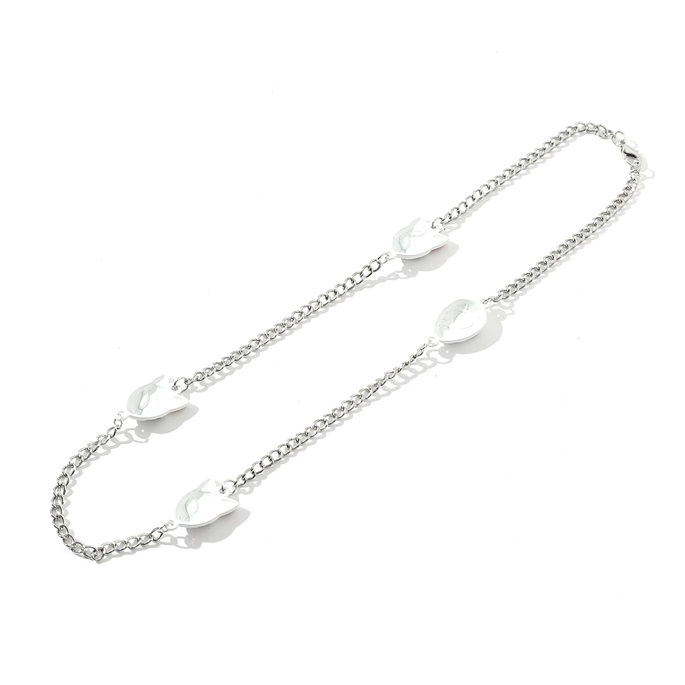 Japan Anime Demon Slayer Metal Necklace Fox Mask Neck Chain For Men Women Hip Hop Choker Film Jewelry Gift To Friends |