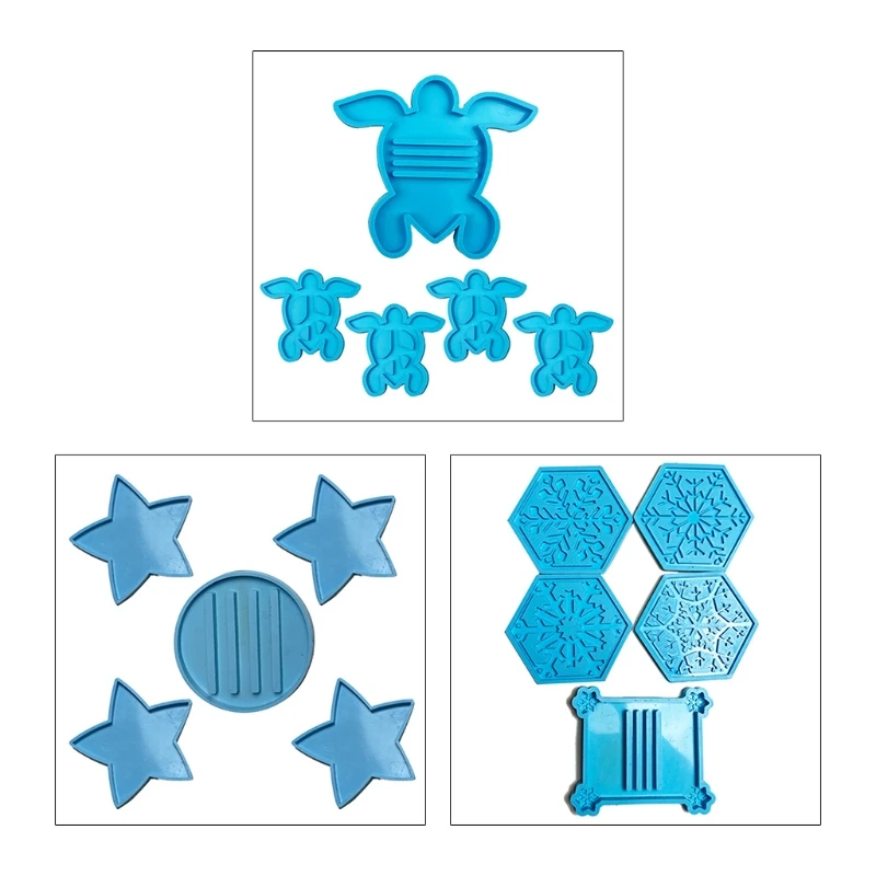

DIY Handmade Crafts Epoxy Resin Mold Coaster Rack Stand Holder Silicone Mould