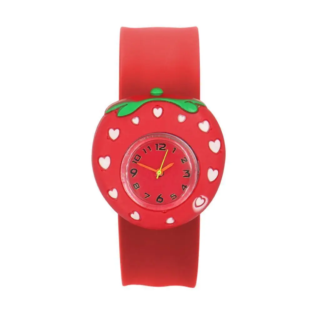 

Children Kids Cartoon Snap On Cute Silicone Band Quartz Watch Wrist Silicone Gift children's watch A1Z6