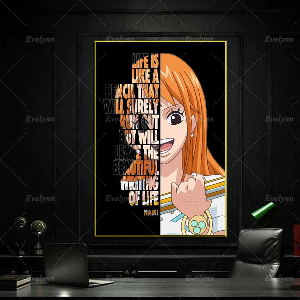 

Anime Nami One Piece Canvas Posters Modern Living Room Wall Art Prints Picture Nordic Home Bedroom Kid Room Decor Painting