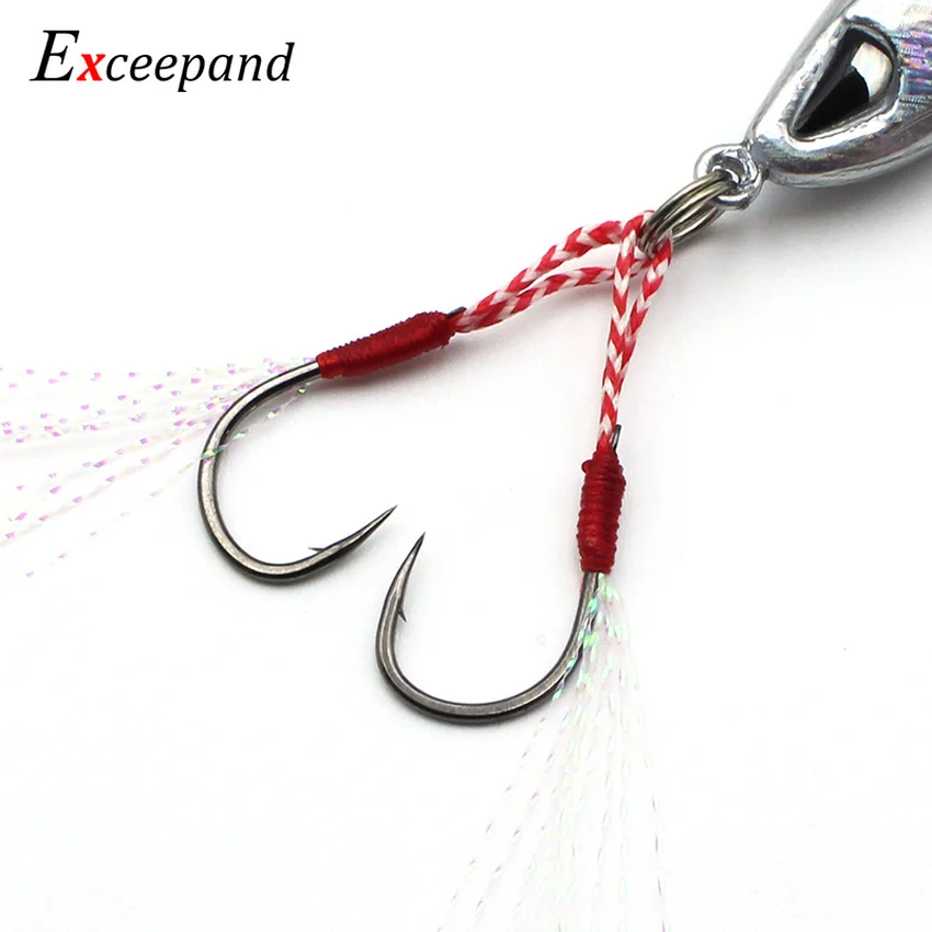 

4 PCs Exceepand 60g 80g Lead Metal Cast Jig Spoon Casting Jigging Lure Double Hooks Sea Bass Fishing Lure Artificial Bait Tackle