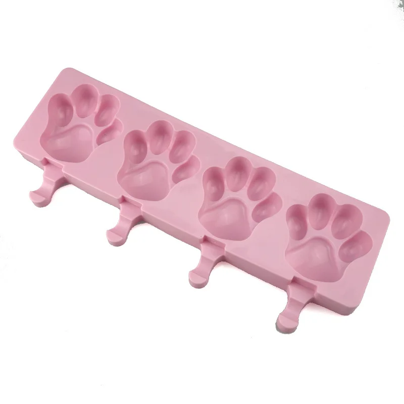 

4 Cell Silicone Frozen Ice Cream Mold Lolly Tray Silicone Molds Juice Popsicle Maker Children Pop Mould Cake decorating Baking