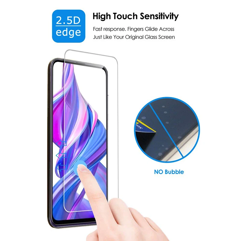 2 шт закаленное стекло для huawei Honor 9X протектор экрана 9H 2.5D телефон на Защитное стекло для huawei Honor 9X Pro стекло