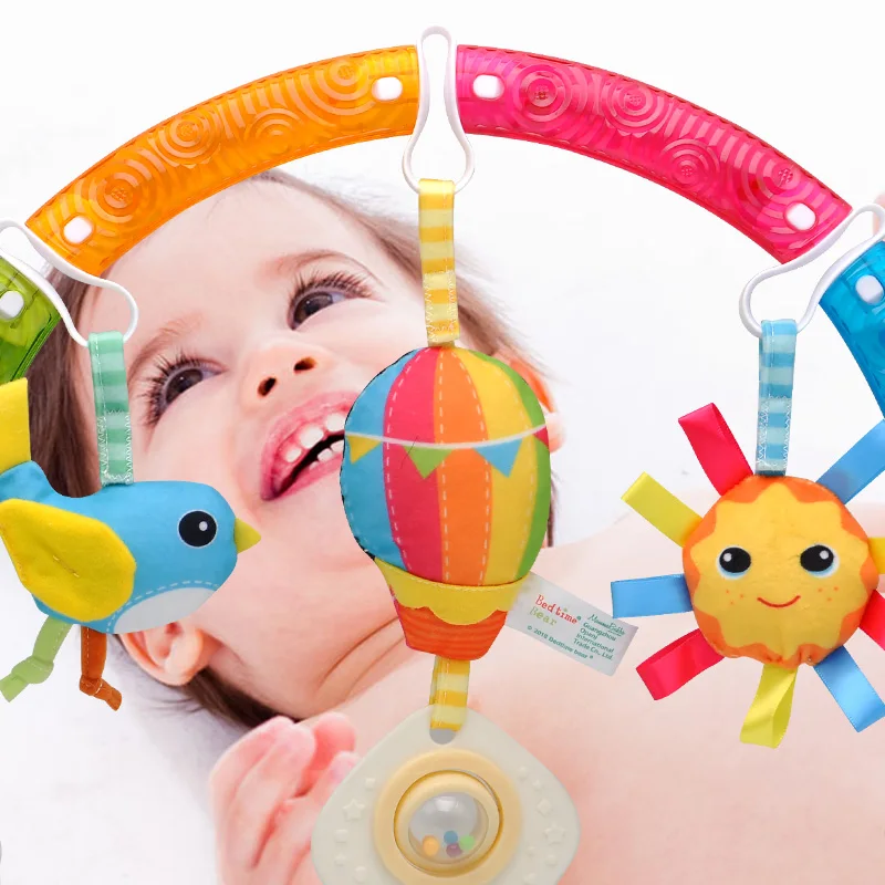 Детский мобильный держатель для игрушек вращающийся телефон с животными из