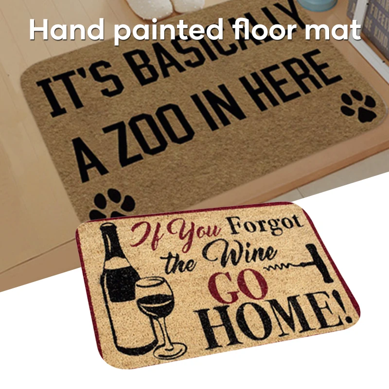 

Water Absorption Non-Slip Doormat Carpet Housewares Rugs Personalized Home Decor For Front Door Kitchen Bathroom Hot Sale
