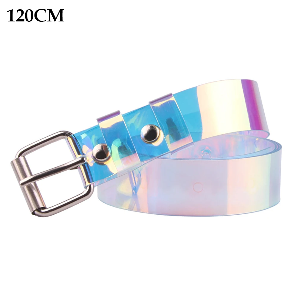 

Student Wide Waist Bands Pin Buckle Fashion Colorful Transparent Cute For Jeans Women Belt Long Decoration Invisible Plastic