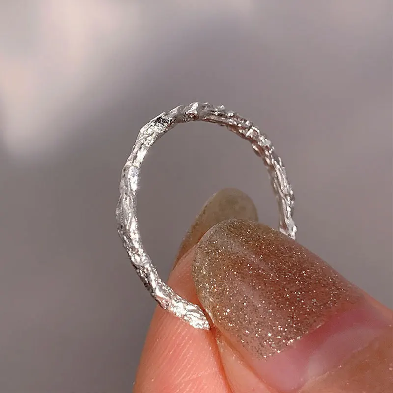 

925 Sterling Silver Personalized Opening Simple Niche Design Ins Fashion Ring Dropshipping