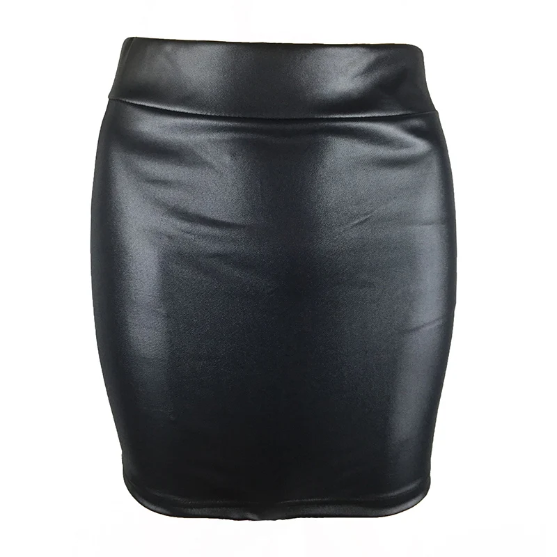 

2020 Women Ladies Sexy Summer Pencil Skirt High Waist Slim Mini Skirts Office Party Plus Size Badycon Workwear PU Bud Skirts 3XL