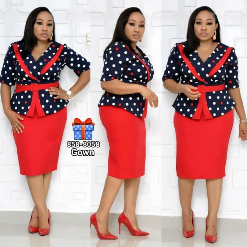 Женское платье карандаш в горошек из двух частей|Женские платья| |