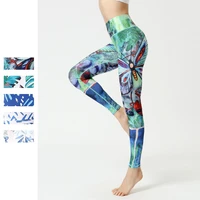 2021 new print fitness yoga pants leggings high waists women sexy push fitness leggings slim stretch running leggings