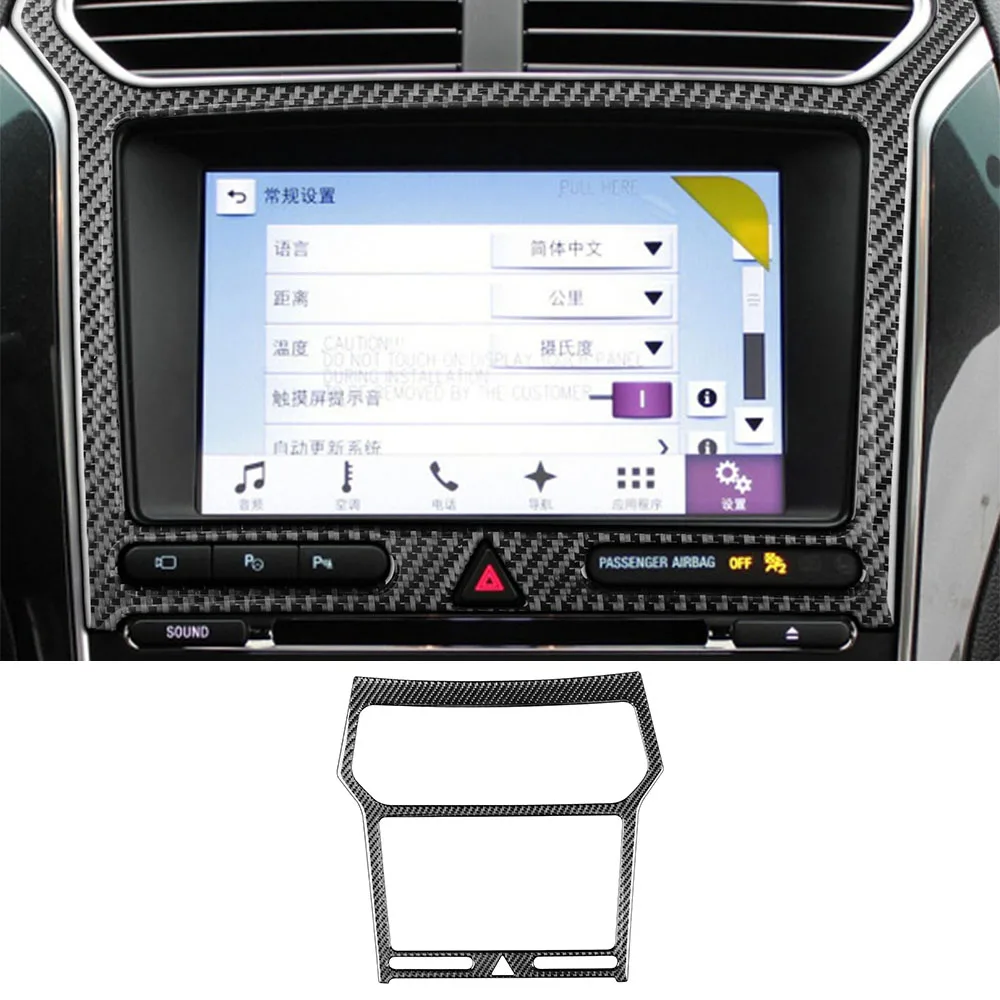 

Navigation GPS Panel Decoration Cover Trim Sticker Decal for Ford Explorer 2016 2017 2018 2019 Car Accessories Carbon Fiber