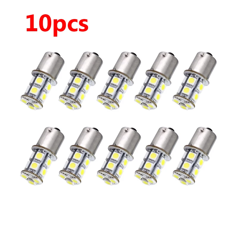 10 шт./лот желтый автомобиль светодиодные лампы 1156PY BAU15S 13 5050 SMD DC12V 1056 7507 PY21W RY10W S25