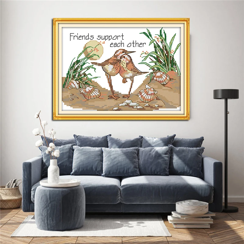 Набор для вышивки сделай сам с изображением двух птиц 11 и 14 карат|Упаковка| |