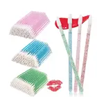 50100 шт одноразовая кисть для губ Тушь для ресниц аппликатор губная помада палочки тени, блеск для губ Чистка Макияж Кисти Инструменты для ресниц