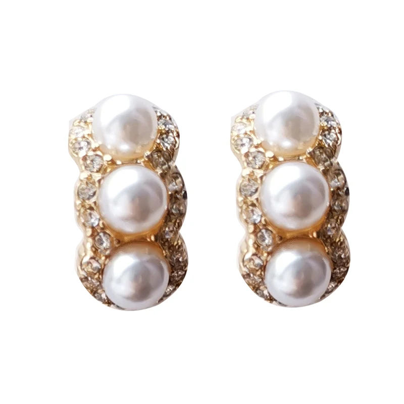 

Mihan S925 needle Simulated Pearl Crystal Earring Popular Design Hot Selling Stud Earrings For Girl Lady Gifts Fashion Jewelry