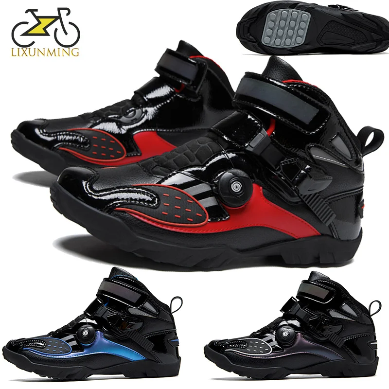 

Ботинки мужские мотоциклетные, модные ботинки для верховой езды, повседневная Всесезонная обувь, черные