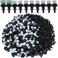 sprycle 20pcs adjustable misting nozzle w barb tee joint for garden watering irrigation sprinkler for 47mm 14 inch tubing hose
