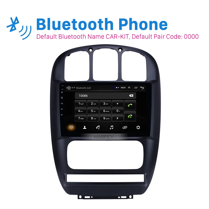 Автомагнитола Harfey 10 1 дюйма GPS Android 9 для Chrysler Pacifica 2006-2012 с HD сенсорным экраном