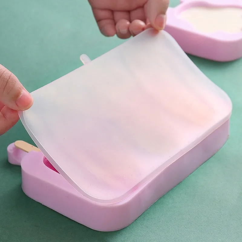 Милая мультяшная форма для леденцов с крышкой ледяная коробка мороженого летняя