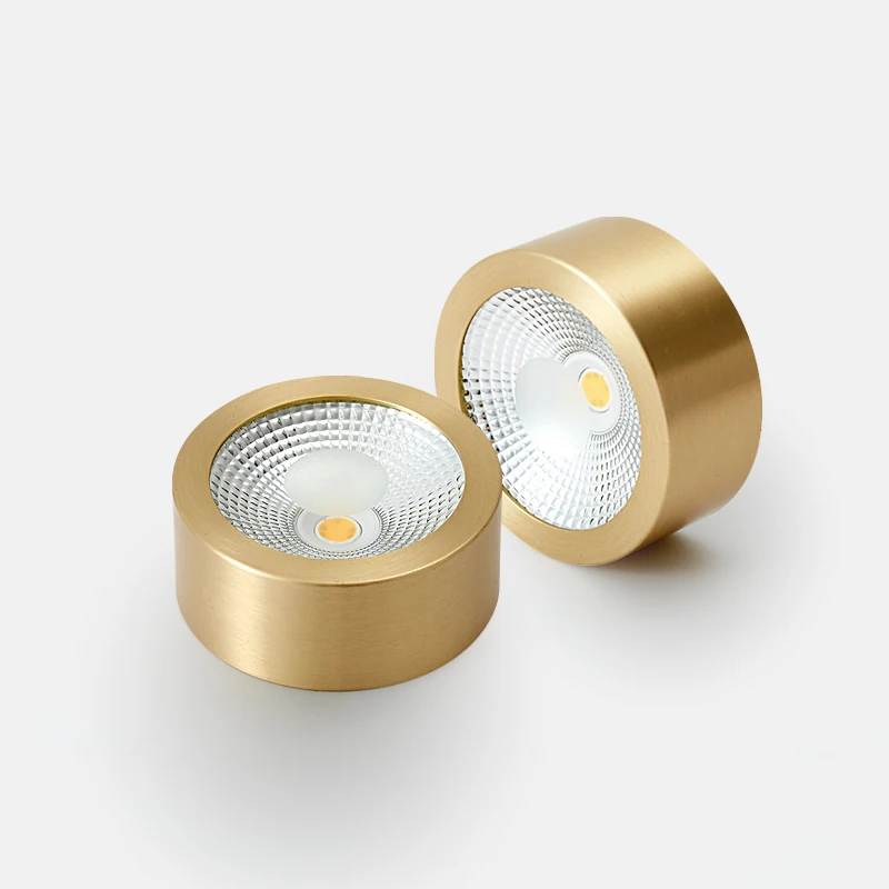 

All copper surface mounted downlight led sky lantern ultra thin circular embedded small ceiling spotlight