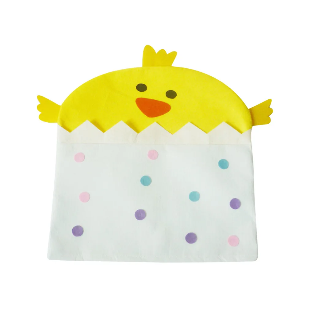 Поставкы Пасха Пасхальный кролик цыпленка Чехол для стула стульные задняя