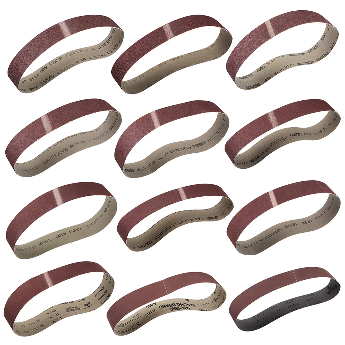 

uxcell 2-inch X 27-inch Sanding Belt Aluminum Oxide Sand Belts 3pcs