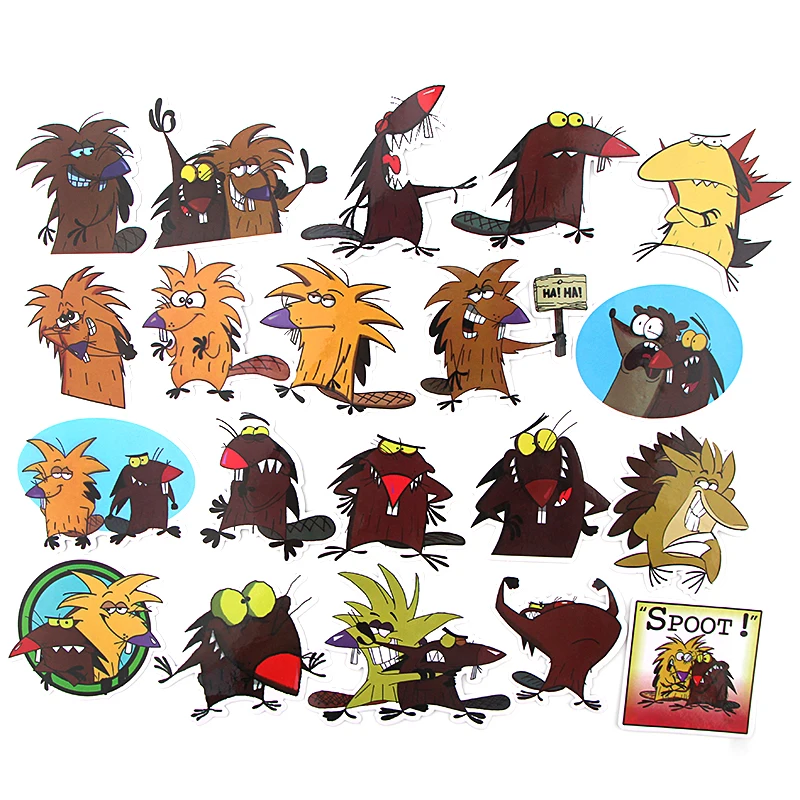 CA35 20 шт./компл. бобра смешанные наклейки для ноутбука скейтборд Чемодан стайлинга