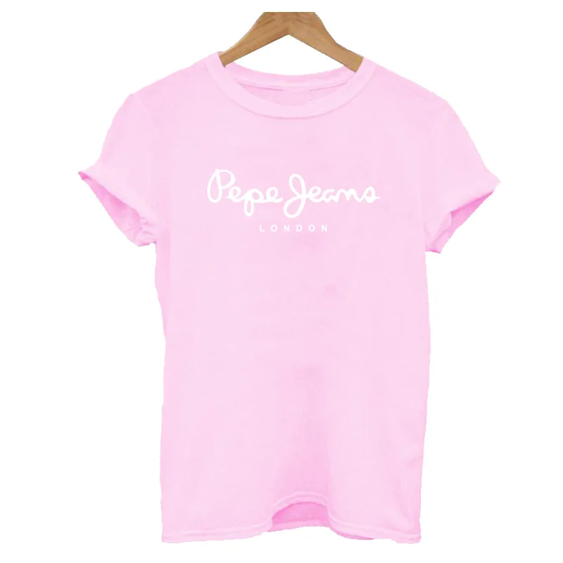 

Summer New Women's Brand Print T-shirt Ladies Letter Top Short Sleeve Fashion O-neck TShirt Cotton T-Shirt Pink Women T Shirt