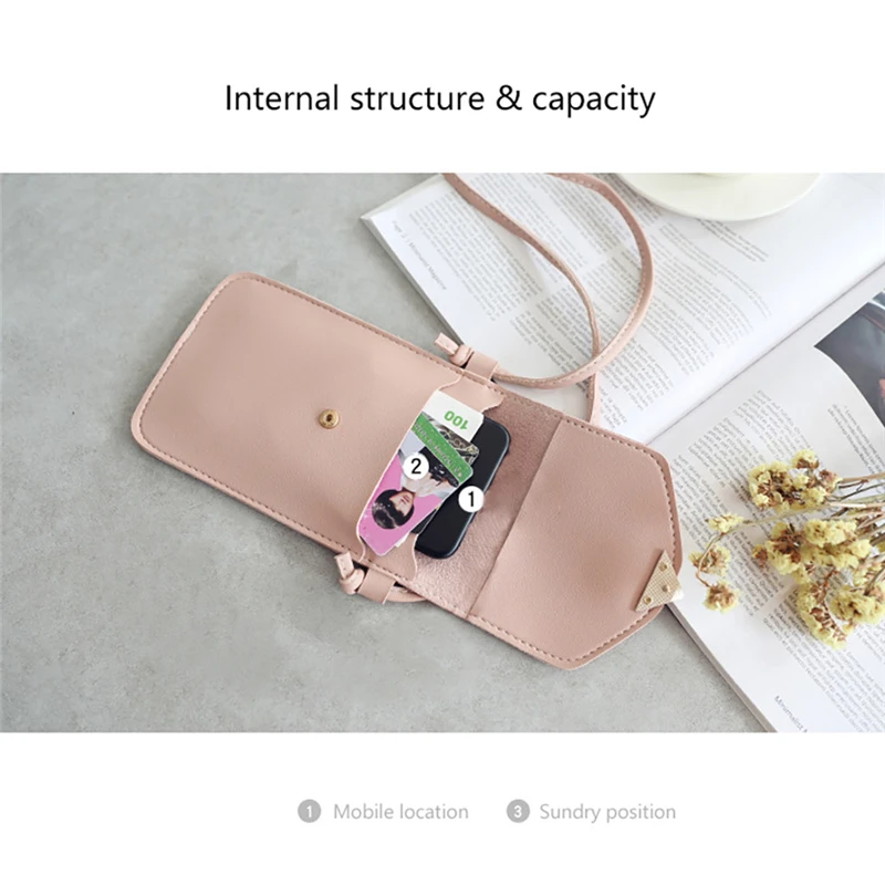 

Fashion Womens Phone Bag Touchable Leather Change Bag Crossbody Mini Shoulder Bag Wallet 100% brand new and high quality A50