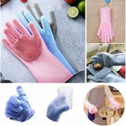 Волшебные силиконовые перчатки, перчатки для мытья посуды, для мытья посуды с использованием скребков, посуда для кухни, автомойки и ухода за питомцами