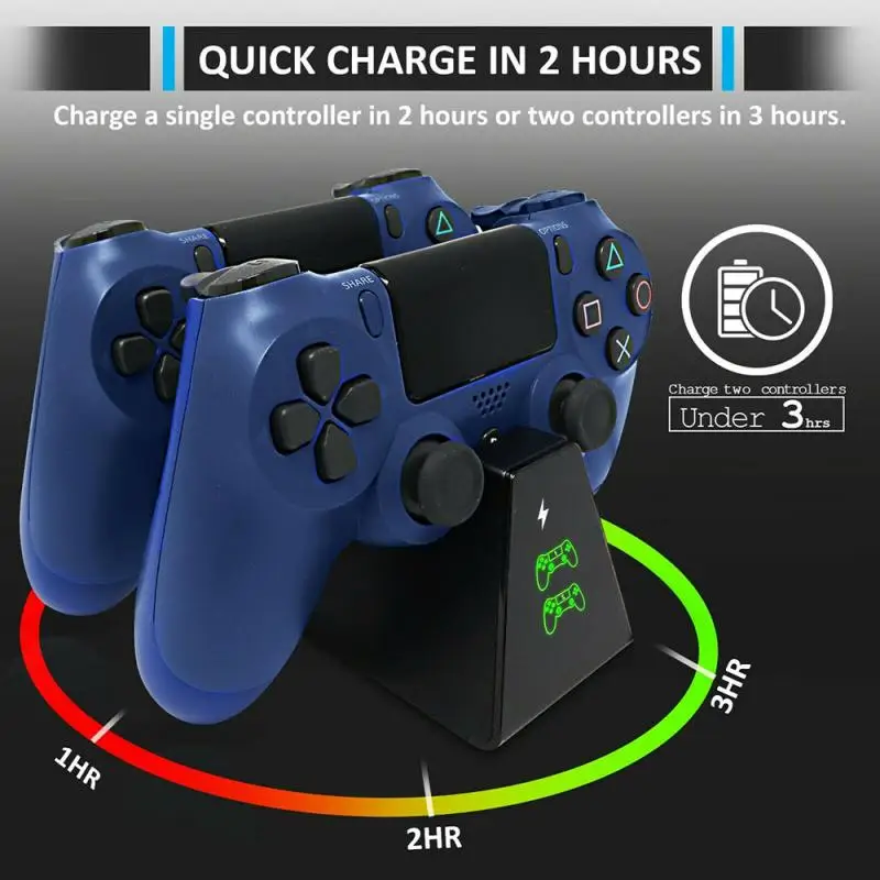 Двойной контроллер быстрая зарядка док-станция Dualshock геймпад для игровой станции