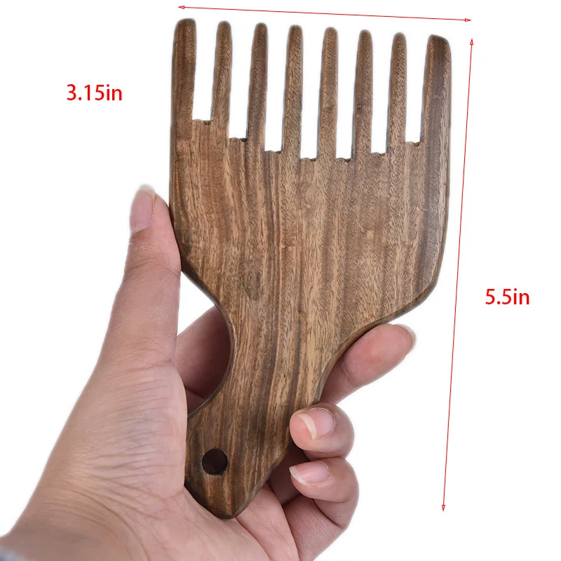 Расческа выпрямитель для волос широкая зубная расческа деревянная Массажная