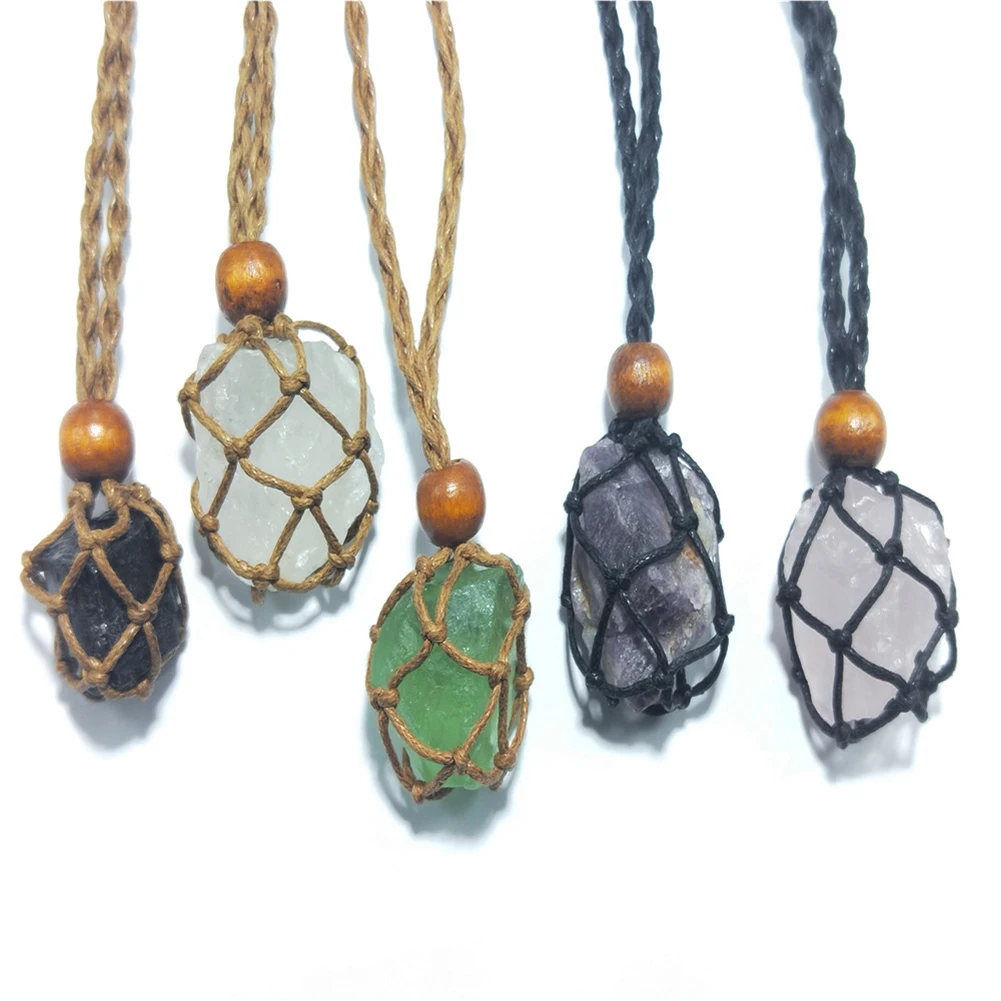 

DIY Necklace Cord Empty Stone Holder Replacement Necklace Rope with Adjustable Length Making Accessories for Stone Necklace