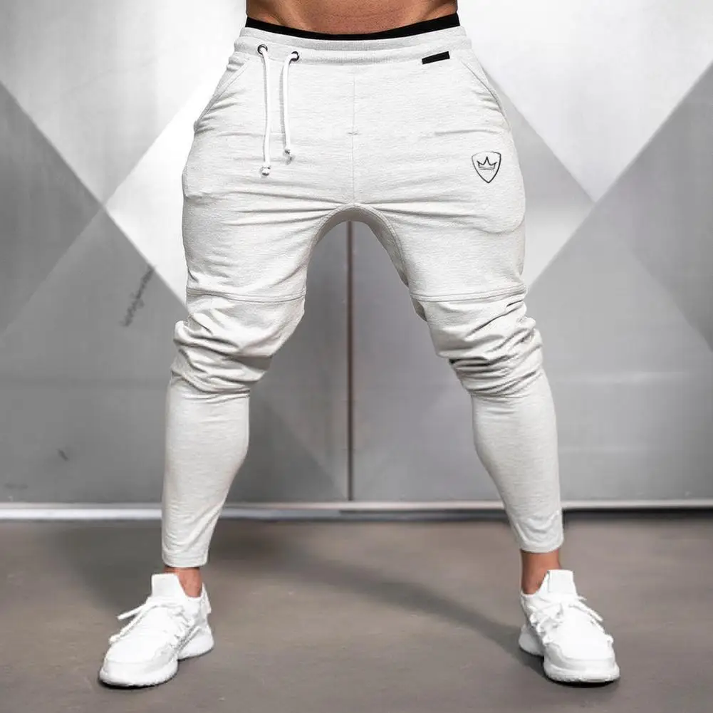 

Solid Gym Sweatpants Joggers Pants Long Trousers Loose Breathable Cotton Blend Mens Track Pants for Jogger pantalones hombre 2XL