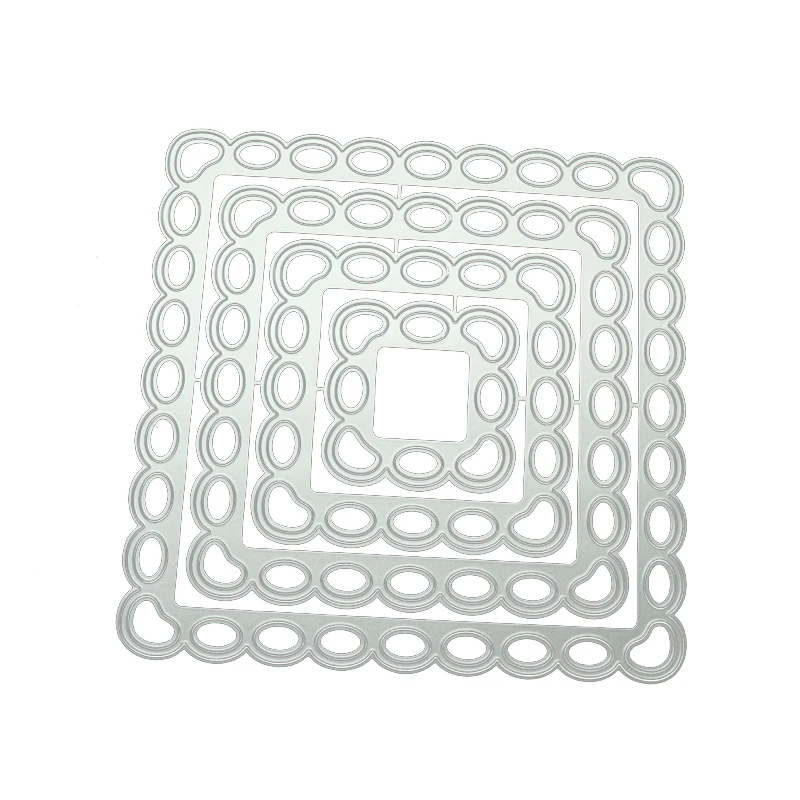 

New Design Metal Cutting Dies Multiple Lace Square Craft Stencil Scrapbooking Handmade Card Make Shape Album Decoration Model