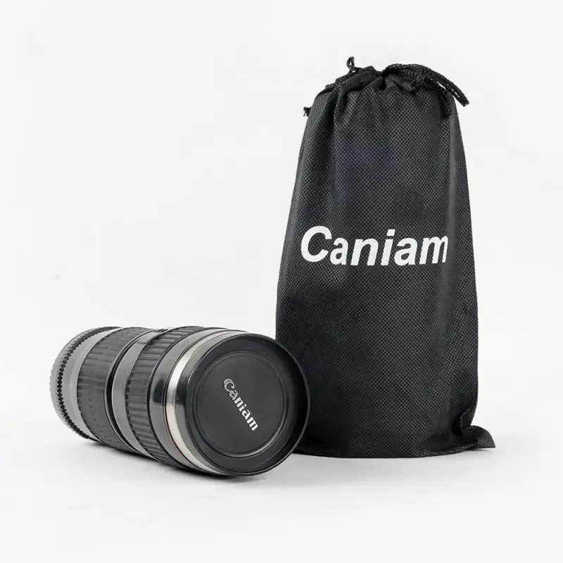 400/440ml Camera Lens Water Cup Coffee Creative Stainless Steel Liner SLR Non-slip Insulation | Дом и сад