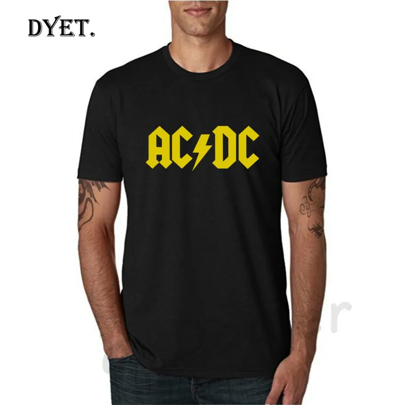 Новинка 2019 Camisetas AC/DC Band Rock Мужская футболка с графическим принтом Acdc Повседневная