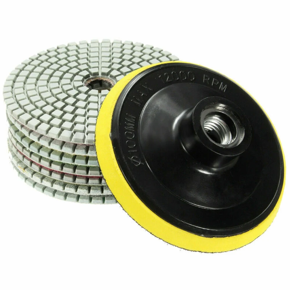 

Diamond Polishing Pads 3 Inch Wet/Dry 8 Piece Set Granite Stone Concrete Marble Polishing Pads For Granite Marble Concrete Stone
