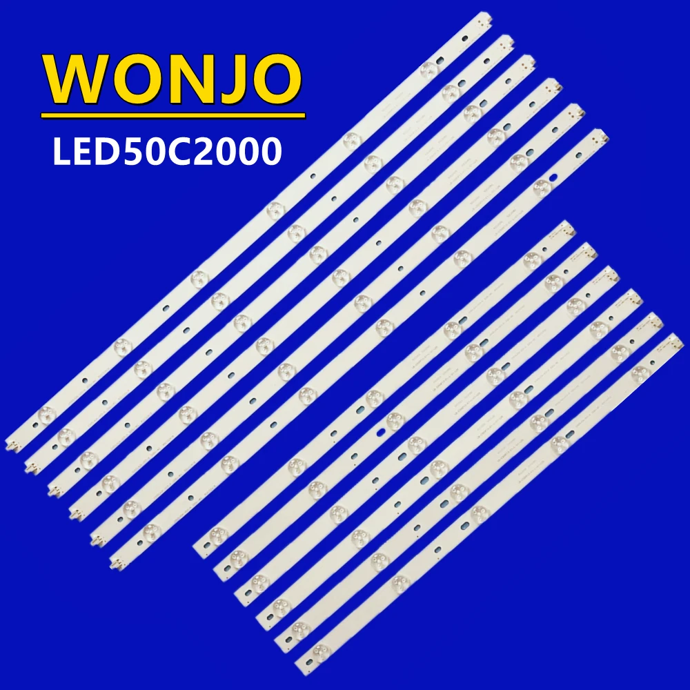 

12pcs/set 11LEDs*3V New LED Strip LB-C500F13-E2-L-G1-LD5 LB-C500F13-E2-L-G1-LD6 50C2000 50C2000B 50C2080 For ChangHong TV