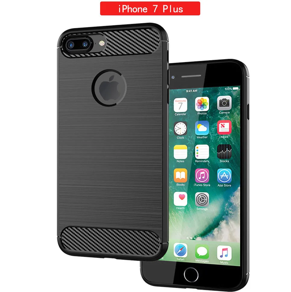 Ультратонкий силиконовый чехол из ТПУ для Apple iPhone 7 Plus резиновые чехлы