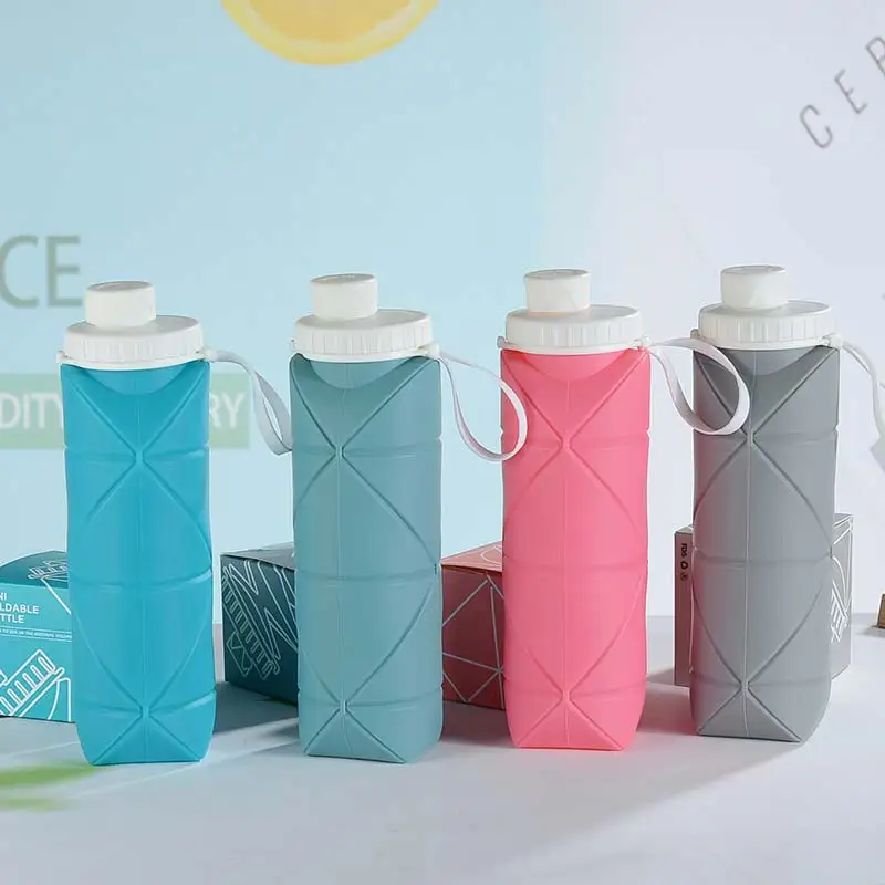 

Sports Folding Cup Water Plastic Portable Drink Bottle Travel Outdoor Rope Water Bottle Juice Milk Cup Kitchen Water Cup