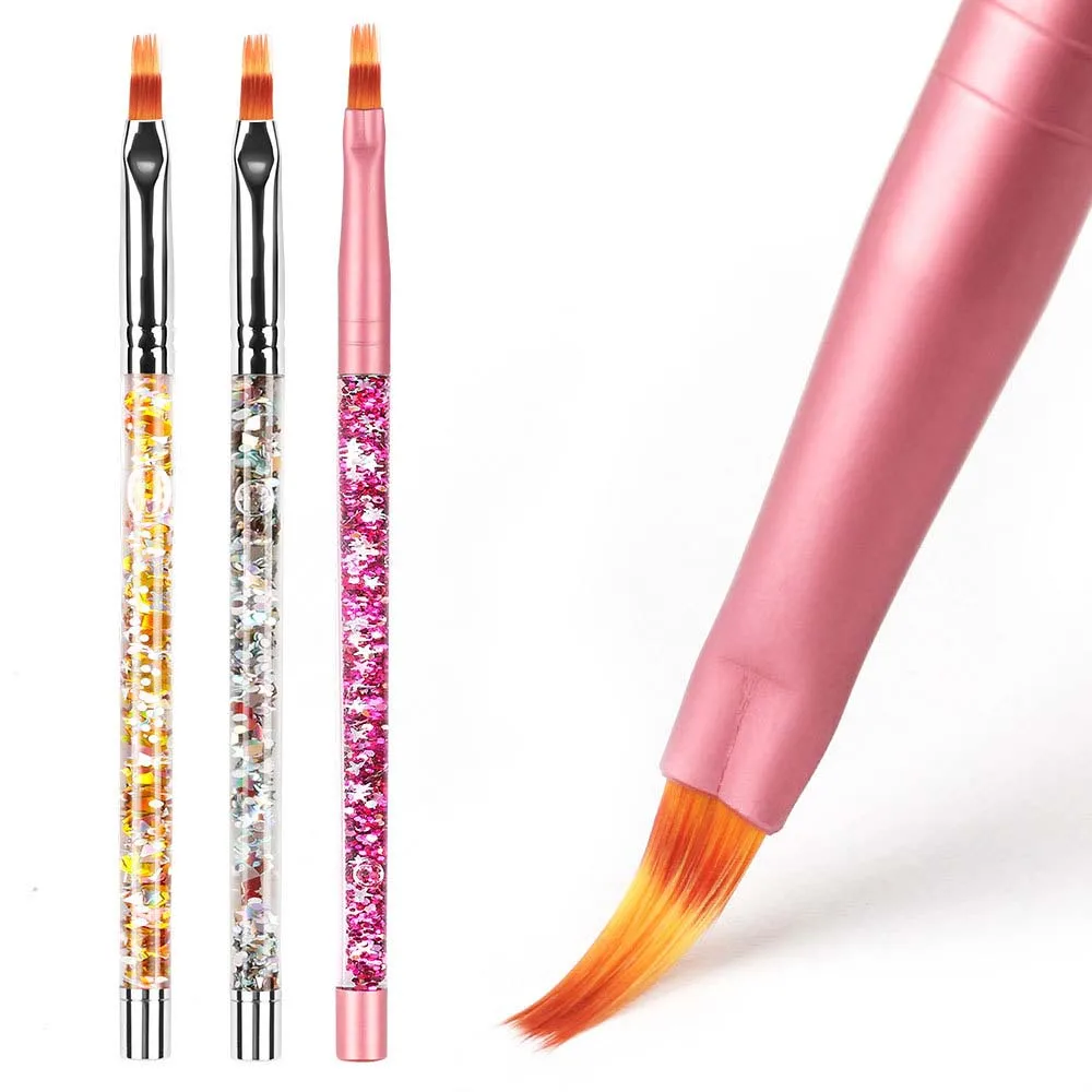 

Nail Art Crystal Carving Brush Tool Filling Liquid Quicksand Nylon Serrated Oil Painted Paint Pen Crystal Nail Brush